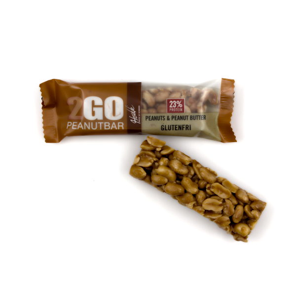 2GO Peanutbar - peanut &amp; peanut butter 38g, GLUTENFRI